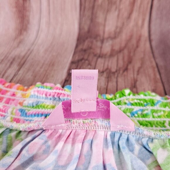 Lilly Pulitzer Almeria Womens Medium Lovers Coral Stretch Off the Shoulder Top - Picture 7 of 11